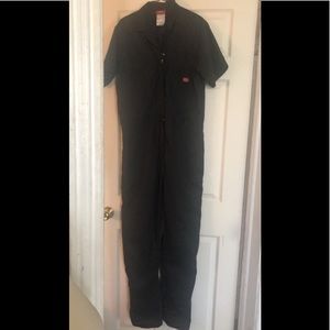 Women’s short sleeve coveralls black